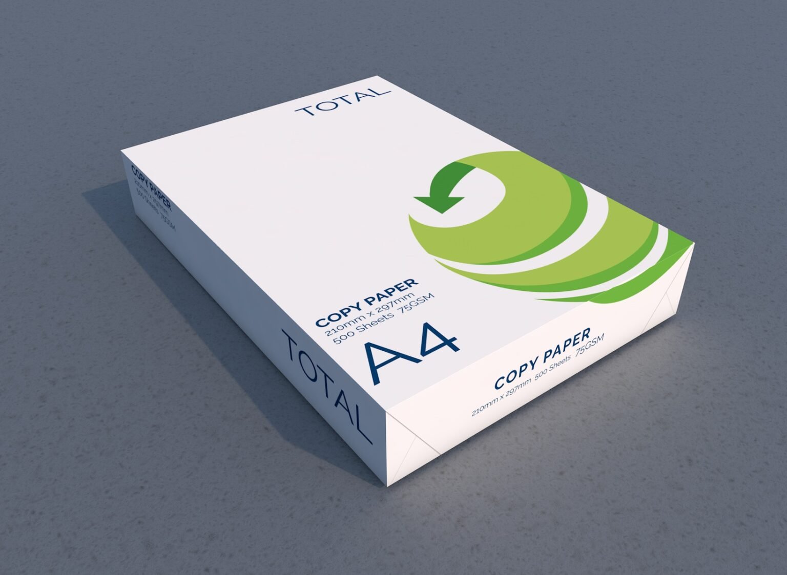 Total A4 Copy Paper, 75GSM, 500 Count (Pack of 5), White | Total Shred